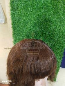 Women Brown Short Hair Wig, Color : Black, Grey Straight