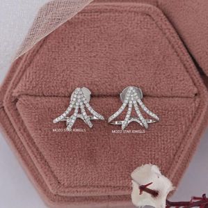 0.25 CT Round Cut Moissonite Earrings, Gender : Female