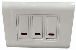 Anchor White Finish 3 Gang Switch