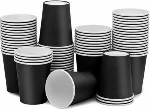 6oz Black Single Wall Paper Cups