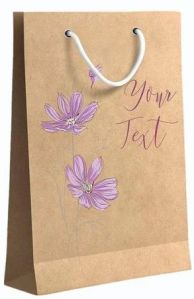 Brown Printed Paper Shopping Bags