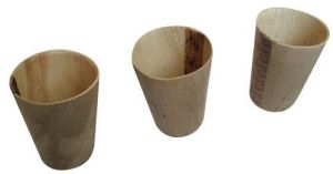Areca Palm Leaf Cups, Color : Light Brown for Hot Cold Beverages