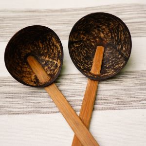 Brown Coconut Shell Serving Spoon