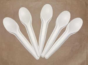Sugarcane Bagasse Spoon, Packaging Type : 25 Piece in Pack