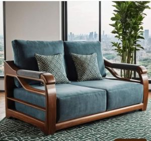 2 Seater Wooden Sofa