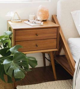 Polished Wooden Side Table, Color : Brown for Living Room Furniture