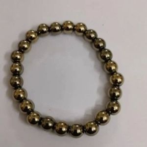 Golden Pyrite Agate Beaded Bracelet