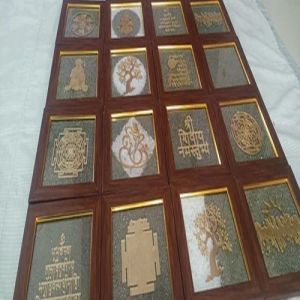 Golden Pyrite Yantra Frame