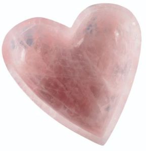 Rose Quartz Heart Shaped Bowl