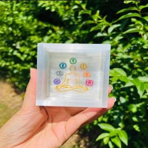 Seven Chakra Selenite Stone