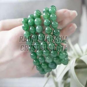 Polished Green Aventurine Agate Beaded Bracelet, Gender : Unisex
