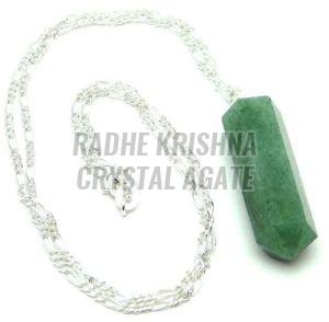 Polished Plain Green Aventurine Pendant Party Wear