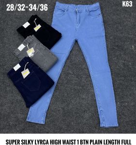 Denim Ladies Skinny Jeans, Color : Blue All Sizes