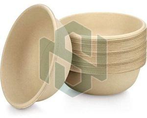Bamboo Disposable Bowl, Color : Creamy, Technics : Machine Made