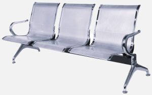 Stainless Steel Hospital Waiting Chair, Packaging Type : Silver