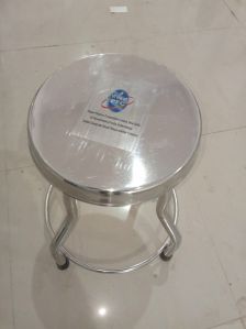 Stainless Steel Revolving Stool, Packaging Type : Silver