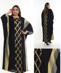 Turkish Abaya, Design : Long Sleeve, Packaging Type : Brown