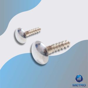 Stainless Steel Polished Mirror Screw, Head Shape : Round