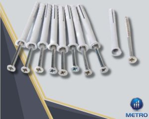 Polished Plastic Nylon Frame Fixing Screw, Color : White