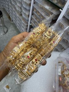 Brass Polished Bangles, Color : Golden Traditional