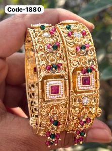 Polishes American Diamond Bangles Party Wear