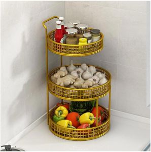 MTD23 Metal 3 Tier Fruit & Vegetable Storage Basket