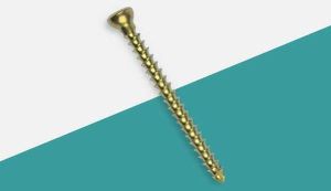 Zenium Polished Brass Cortical Screw, Color : Golden