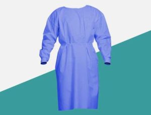 Zenium Plain Non Woven Surgical Gown, Color : Blue Free Size