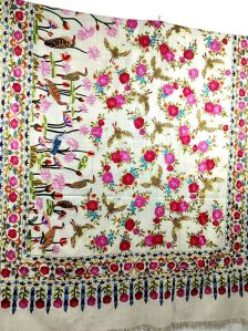 Pashmina Exclusive Kashmiri Kani Shawl 50x50 Inches
