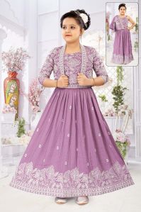 Dno 623 Girl Kids Party Wear Gown Dress