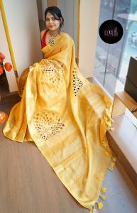 Tissue Linen Saree