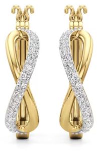 1 Carat Round Cut Lab Diamond Hoop Earring
