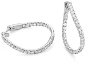 1 Carat Round Cut Lab Diamond Hoop Earring For Women