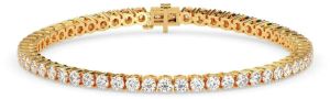 3Ct Round Cut Lab Diamond Tennis Bracelet 14K Gold Vs Clarity F Color