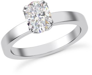 3 Carat Oval Cut Lab Diamond Solitaire Ring
