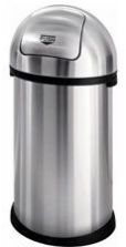 Stainless Steel Push Bin, Color : Silver for Indoor