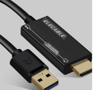 PVC HDMI Display Adapter, Color : Black