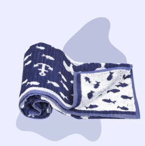 Mee Mee Soft Absorbent Bamboo Cotton Baby Towel Dark Blue