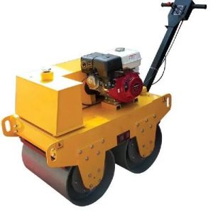 Manual Double Drum Walk Behind Road Roller, Packaging Type : Yellow