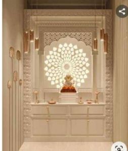 Designer Corian Mandir for Pooja Room