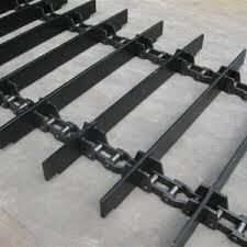 Stainless Steel Slat Conveyor Chain, Color : Silver for Conveying