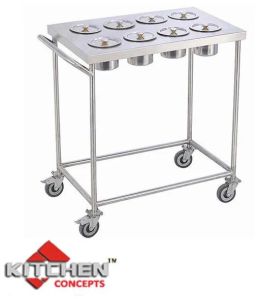 Stainless Steel Masala Trolley