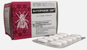 Cipla Glyciphage Metformin Tablet, Packaging Type : Strip