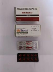 Minoxidil Tablet 5mg, Packaging Type : Strip