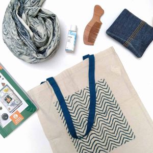 Printed Pocket Shopper Bag