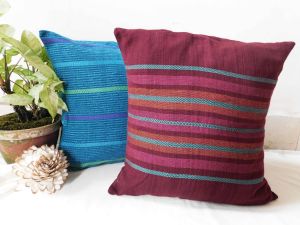 Striped Woven Cushion Cover