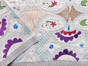 Tara Phool Kantha Bed Cover, Color : Intricately Embroidered