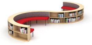 Curve Library Sofa Cum Educational Storage