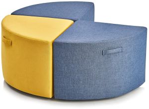 Quart De Fabric Pouf