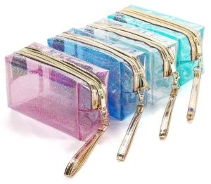 PVC Zipper Transparent Cosmetic Bag, Capacity : 0.5 Kg for Grocery
